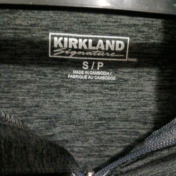 Kirkland Signature Gray 3/4 Zip Active Sweater with Thumbholes Women's Size S/P - Picture 3 of 4